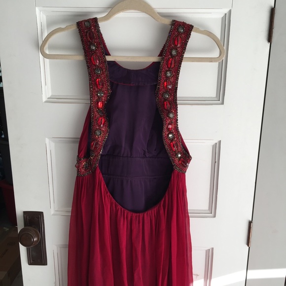 Red Maxi Prom Gown | 6 - Picture 4 of 7